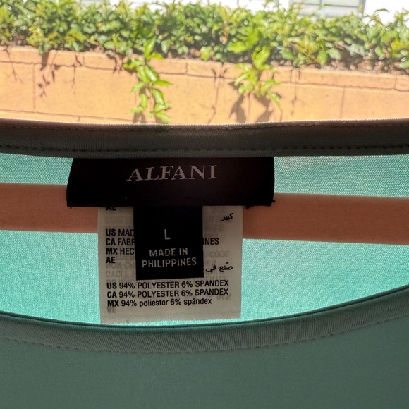 Alfani Teal Stretch Poncho Style with Butterfly Sleeves Size L - Picture 3 of 6